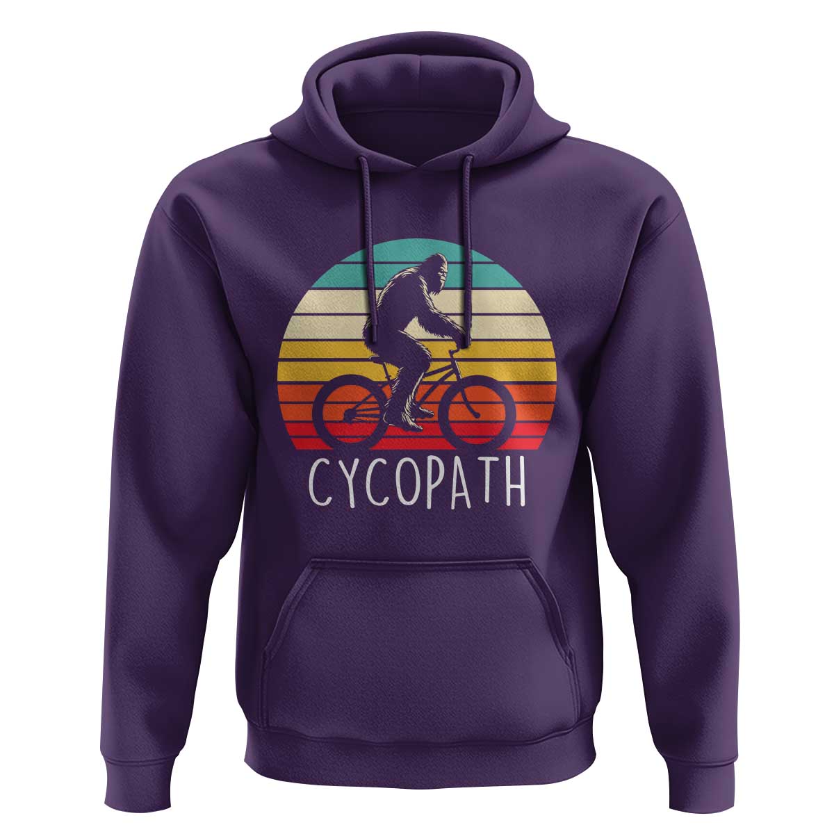 Cycopath Bigfoot Riding Bike Hoodie Funny Bigfoot Cyclist Bicycle Gift