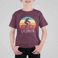 Cycopath Bigfoot Riding Bike T Shirt For Kid Funny Bigfoot Cyclist Bicycle Gift