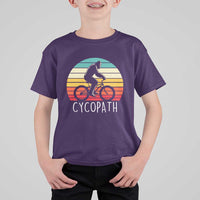 Cycopath Bigfoot Riding Bike T Shirt For Kid Funny Bigfoot Cyclist Bicycle Gift