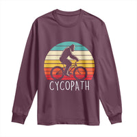 Cycopath Bigfoot Riding Bike Long Sleeve Shirt Funny Bigfoot Cyclist Bicycle Gift
