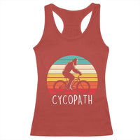 Cycopath Bigfoot Riding Bike Racerback Tank Top Funny Bigfoot Cyclist Bicycle Gift