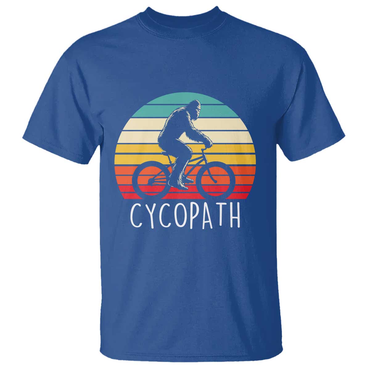 Cycopath Bigfoot Riding Bike T Shirt Funny Bigfoot Cyclist Bicycle Gift