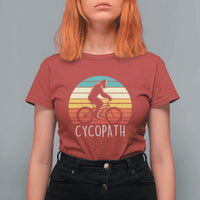 Cycopath Bigfoot Riding Bike T Shirt For Women Funny Bigfoot Cyclist Bicycle Gift