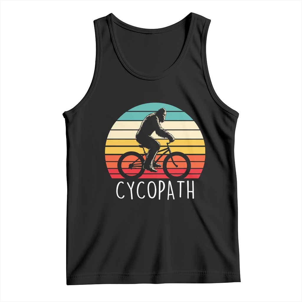 Cycopath Bigfoot Riding Bike Tank Top Funny Bigfoot Cyclist Bicycle Gift
