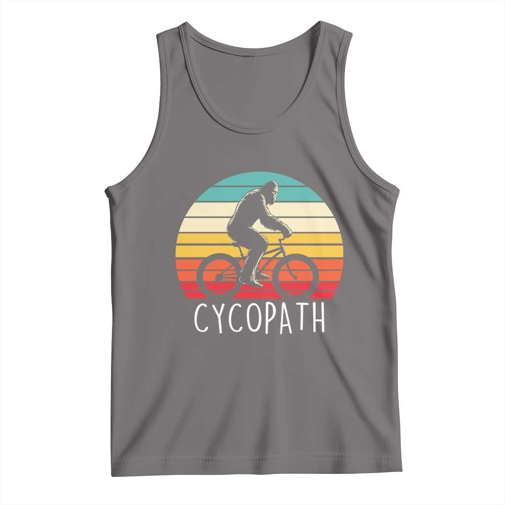 Cycopath Bigfoot Riding Bike Tank Top Funny Bigfoot Cyclist Bicycle Gift