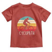 Cycopath Bigfoot Riding Bike Toddler T Shirt Funny Bigfoot Cyclist Bicycle Gift