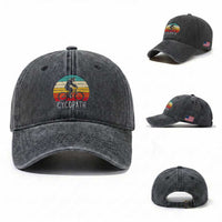 Cycopath Bigfoot Riding Bike Washed Cotton Baseball Cap Funny Bigfoot Cyclist Bicycle Gift