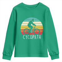 Cycopath Bigfoot Riding Bike Youth Sweatshirt Funny Bigfoot Cyclist Bicycle Gift