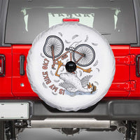Funny Bike Crash Cycling Goose Lover Spare Tire Cover Is My Bike OK