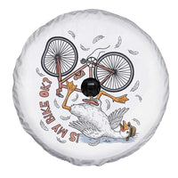 Funny Bike Crash Cycling Goose Lover Spare Tire Cover Is My Bike OK