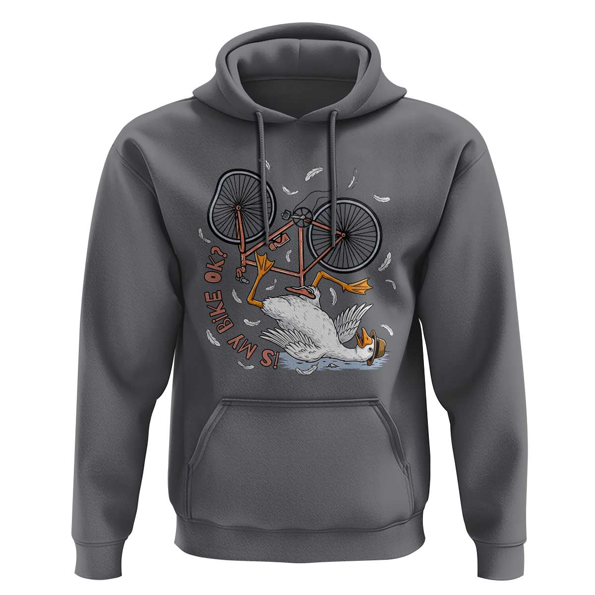 Funny Bike Crash Cycling Goose Lover Hoodie Is My Bike OK