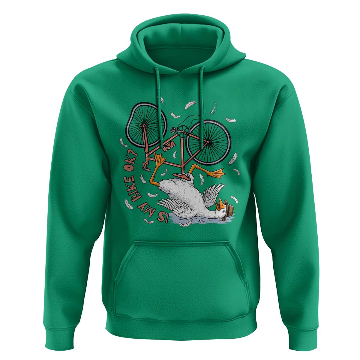 Funny Bike Crash Cycling Goose Lover Hoodie Is My Bike OK