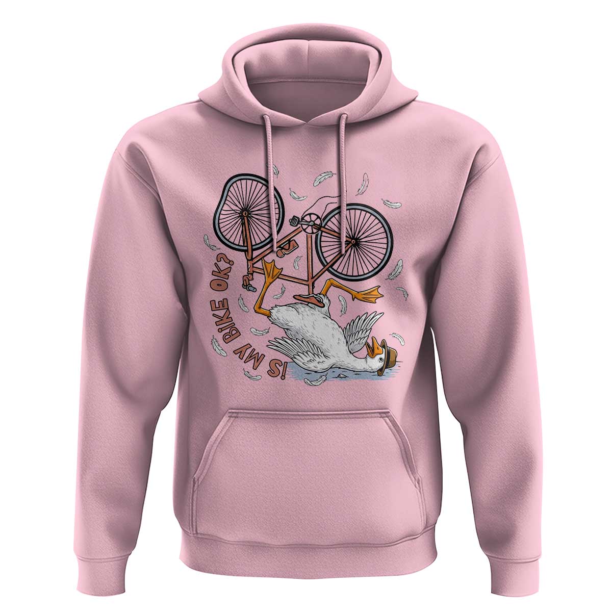 Funny Bike Crash Cycling Goose Lover Hoodie Is My Bike OK