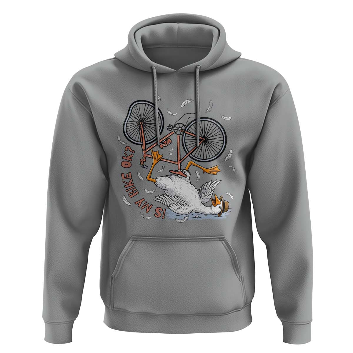 Funny Bike Crash Cycling Goose Lover Hoodie Is My Bike OK