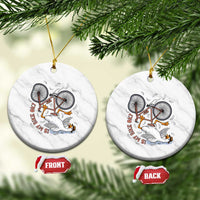 Funny Bike Crash Cycling Goose Lover Ceramic Ornament Is My Bike OK