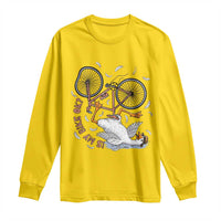 Funny Bike Crash Cycling Goose Lover Long Sleeve Shirt Is My Bike OK