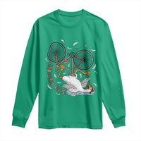Funny Bike Crash Cycling Goose Lover Long Sleeve Shirt Is My Bike OK