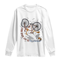 Funny Bike Crash Cycling Goose Lover Long Sleeve Shirt Is My Bike OK