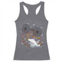 Funny Bike Crash Cycling Goose Lover Racerback Tank Top Is My Bike OK