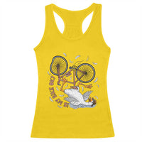 Funny Bike Crash Cycling Goose Lover Racerback Tank Top Is My Bike OK