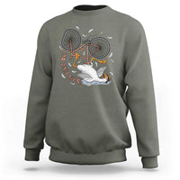 Funny Bike Crash Cycling Goose Lover Sweatshirt Is My Bike OK