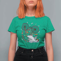 Funny Bike Crash Cycling Goose Lover T Shirt For Women Is My Bike OK