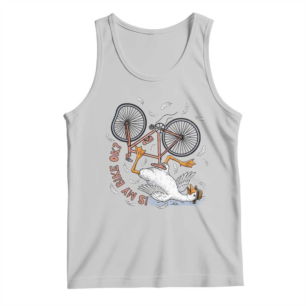Funny Bike Crash Cycling Goose Lover Tank Top Is My Bike OK
