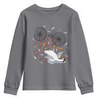 Funny Bike Crash Cycling Goose Lover Youth Sweatshirt Is My Bike OK