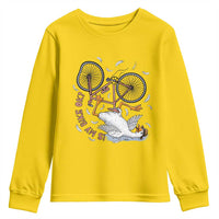 Funny Bike Crash Cycling Goose Lover Youth Sweatshirt Is My Bike OK