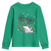 Funny Bike Crash Cycling Goose Lover Youth Sweatshirt Is My Bike OK