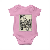 Funny Medieval Knight Boop Black Cat Baby Onesie Renaissance Fantasy Cat Lover