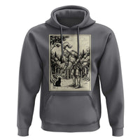 Funny Medieval Knight Boop Black Cat Hoodie Renaissance Fantasy Cat Lover