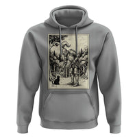 Funny Medieval Knight Boop Black Cat Hoodie Renaissance Fantasy Cat Lover