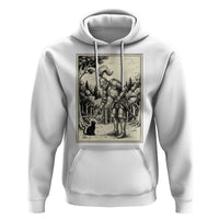 Funny Medieval Knight Boop Black Cat Hoodie Renaissance Fantasy Cat Lover