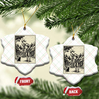 Funny Medieval Knight Boop Black Cat Ceramic Ornament Renaissance Fantasy Cat Lover