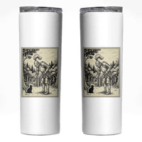 Funny Medieval Knight Boop Black Cat Skinny Tumbler Renaissance Fantasy Cat Lover