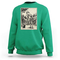 Funny Medieval Knight Boop Black Cat Sweatshirt Renaissance Fantasy Cat Lover
