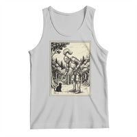 Funny Medieval Knight Boop Black Cat Tank Top Renaissance Fantasy Cat Lover