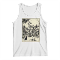 Funny Medieval Knight Boop Black Cat Tank Top Renaissance Fantasy Cat Lover