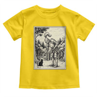 Funny Medieval Knight Boop Black Cat Toddler T Shirt Renaissance Fantasy Cat Lover