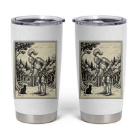 Funny Medieval Knight Boop Black Cat Tumbler Cup Renaissance Fantasy Cat Lover