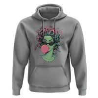 Winking Medusa In Sunglasses Blowing Bubble Gum Hoodie Funny Greek Mythology Pop Art
