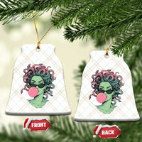 Winking Medusa In Sunglasses Blowing Bubble Gum Ceramic Ornament Funny Greek Mythology Pop Art