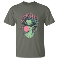 Winking Medusa In Sunglasses Blowing Bubble Gum T Shirt Funny Greek Mythology Pop Art