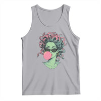 Winking Medusa In Sunglasses Blowing Bubble Gum Tank Top Funny Greek Mythology Pop Art