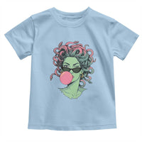 Winking Medusa In Sunglasses Blowing Bubble Gum Toddler T Shirt Funny Greek Mythology Pop Art