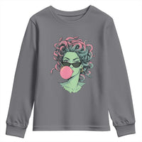 Winking Medusa In Sunglasses Blowing Bubble Gum Youth Sweatshirt Funny Greek Mythology Pop Art