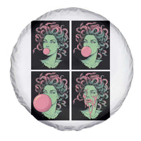 Funny Medusa Blowing Bubble Gum Spare Tire Cover Greek Mythology Pop Art Gift