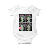 Funny Medusa Blowing Bubble Gum Baby Onesie Greek Mythology Pop Art Gift
