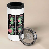 Funny Medusa Blowing Bubble Gum 4 in 1 Can Cooler Tumbler Greek Mythology Pop Art Gift
